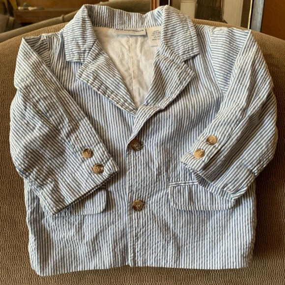 Baby Seersucker Suit size 18 months - Picture 3 of 8